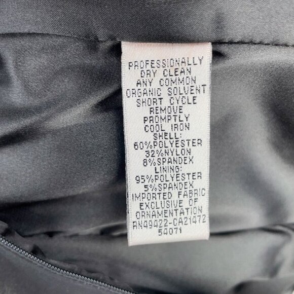 JESSICA McCLINTOCK VTG Party Mini Ruched 90’s Black Goth Metallic Dress sz 4 - Picture 8 of 8